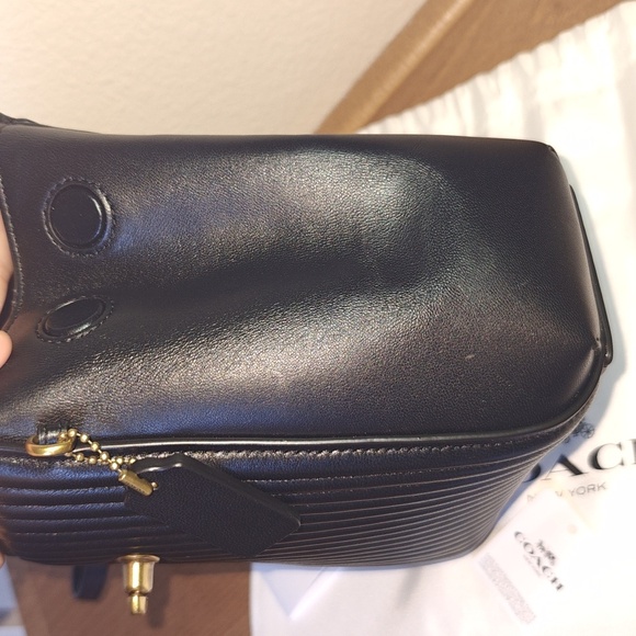 Coach Black Leather Quilting with Gold Tone Hardware - Picture 9 of 10